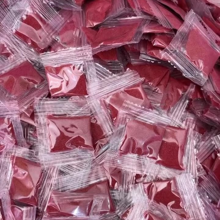 4G Bags Imitation Cinnabar Powder Granules Keychain Accessories Copper Gourd Red Yarn Pink Sand Factory Outlet