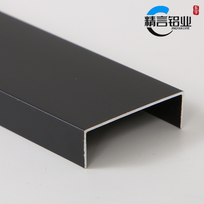 Dongyu Jingyan U-shaped decorative strip aluminum alloy metal sealing strip background wall groove U-shaped Hemming black titanium gold