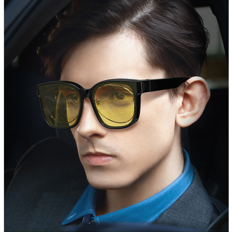 Очки для близорукости, ночного видения, широкие, поляризационные, для вождения, солнцезащитные