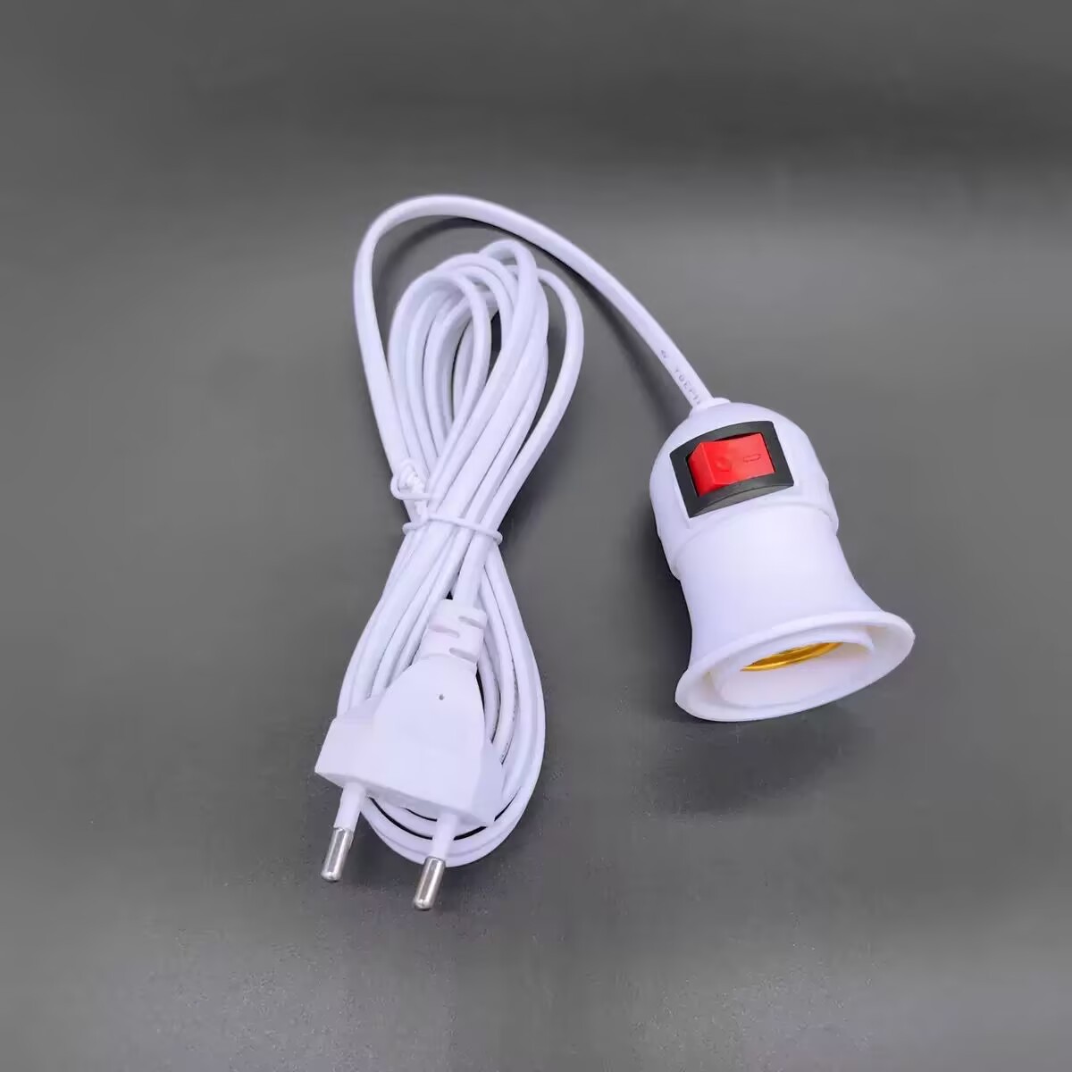 Foreign trade European gauge E27 screw with switch lamp cap with wire suspension 3/5/8/10 m power cord factory wholesale
