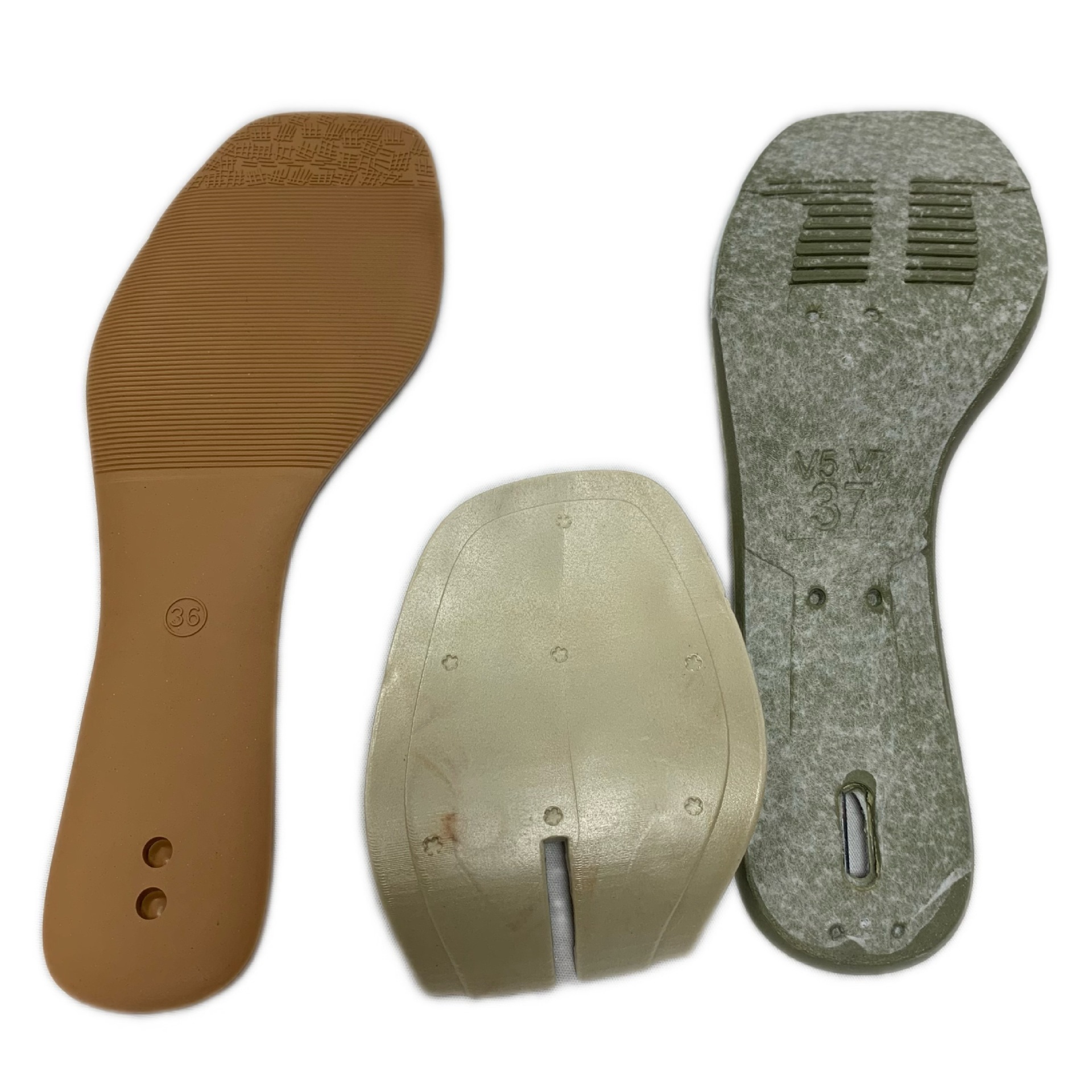 Manufacturer Wholesale Direct Sales 2025 New Popular High-Heeled Sandals Midsole Rubber Outsole Heel 7cm Half Sole