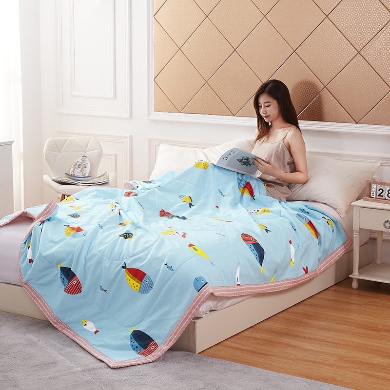 Factory wholesale summer quilt air conditioning quilt single double thin quilt gift quilt spring and autumn quilt core machine washable summer quilt