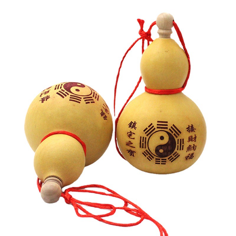 Blue Sky music factory natural wine gourd small big gourd Bagua fortune fortune into treasure craft gourd wholesale