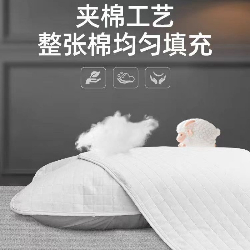 Household Pillow Core Protective Cover Protective Isolation Layer Liner Pillow Case Pillow Cover Anti-Sweat and Anti-Head Oil Quilted Cotton Wholesale
