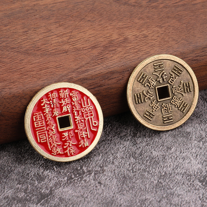Лаковая духа горы деньги Багуа монеты античные медные монеты оптом большие круглые толстые винтажные украшения