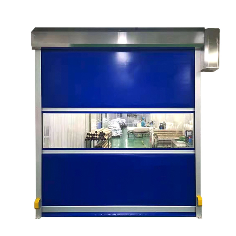 Food Purification Workshop Agv Robot Linkage Sensor Rapid Rolling Shutter Door Laser Intelligent Equipment Pvc Rapid Door