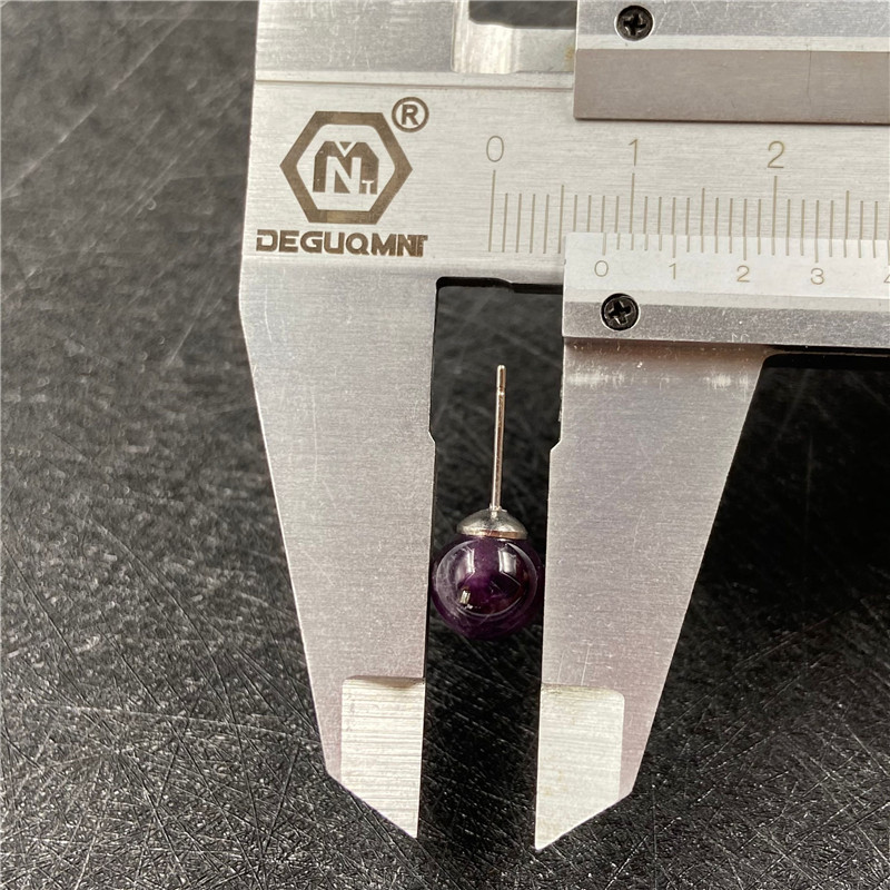 Red Agate Earrings Amethyst Elegant Fashion Design Sense Earrings Women's Summer Earrings 2021 Cross-border New Arrival