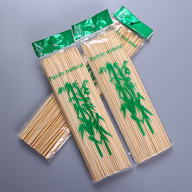 Foreign trade bamboo stick wholesale 2.0-10.0mm disposable barbecue bamboo stick factory string incense commercial barbecue oven accessories