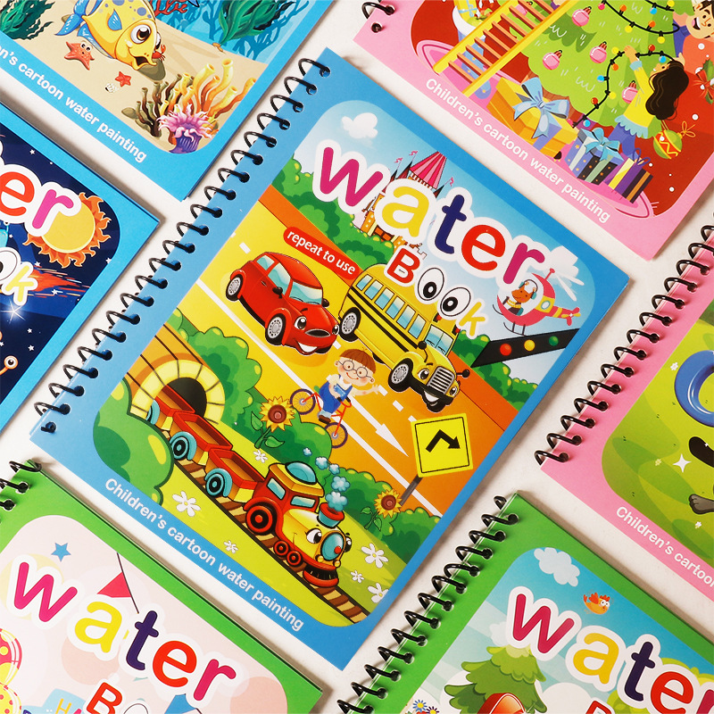 Drawing Board Children's Erasable Water Painting Book Graffiti Colorful Water Painting Book Kindergarten Coloring Reusable Cross-Border