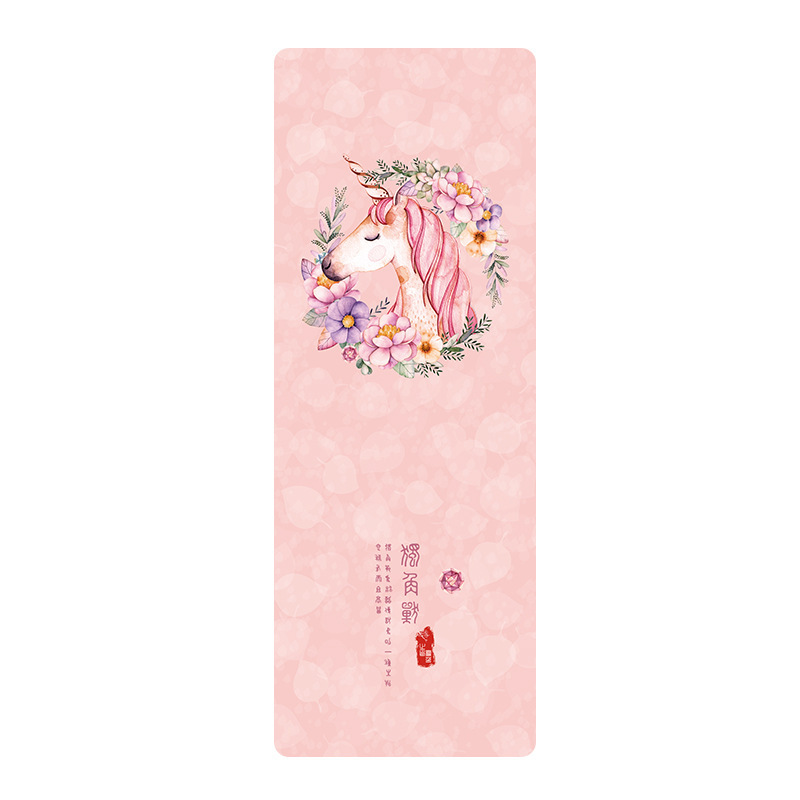 Deerskin Velvet Yoga Mat 1.5 Thin Non-slip Portable Sweat-absorbent Folding Blanket Natural Rubber Yoga Mat