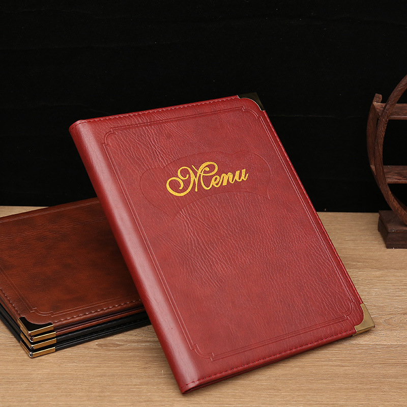 Jinda Recipe Pvc Loose-Leaf Menu Book Restaurant Price List Hotel Service Guide Hotel Price List Order Clip