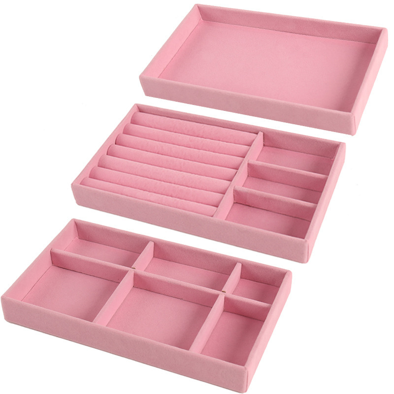 Jewelry display storage box desktop finishing makeup storage plate earrings bracelet ring storage rack