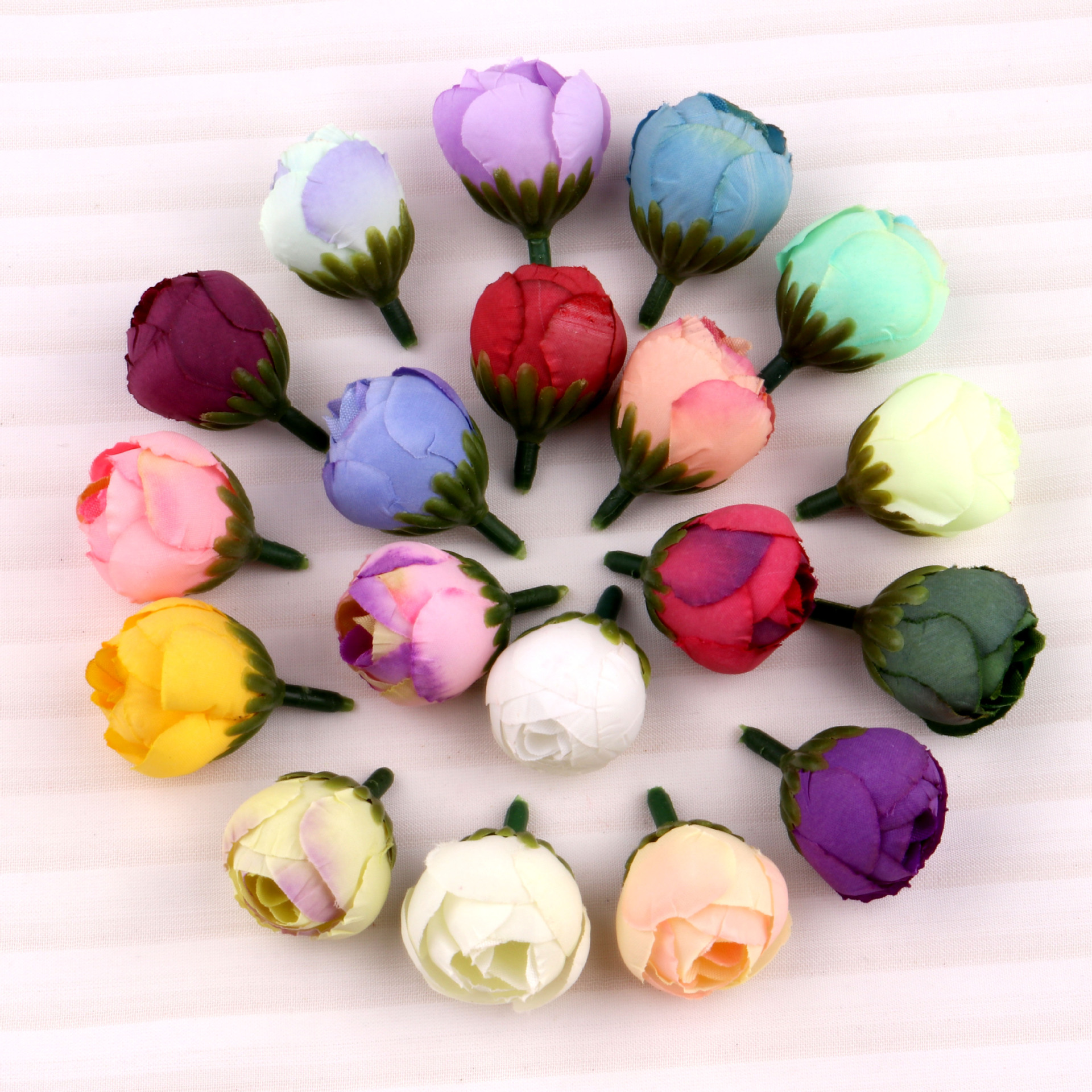 Simulated Rose Bud DIY Production Flower Small Q Rose Bud Flower Head Opera Tea Bud Corsage Wrist Flower Accessories