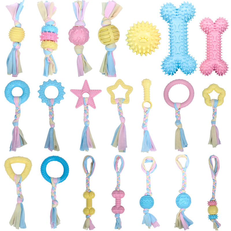 Cross-border hot dog dog toys bite-resistant molars cotton knot pet ball supplies Amazon explosions