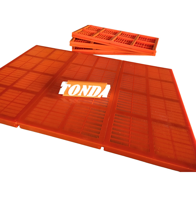 Polyurethane Screen Plate Mdi High Elastic Flexible 300*610*30 Outer Groove Chute Installation Anti-Blocking Polyurethane Screen