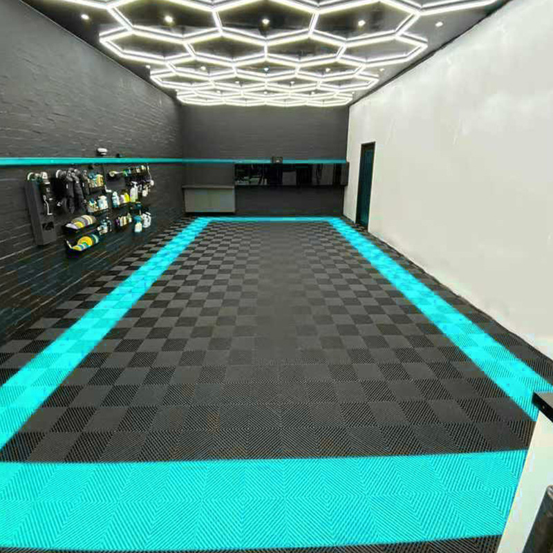 1.8cm Car Wash Room Floor Grille Without Trenching Car Beauty Splicing Grille Anti-Slip Hydrophobic Wear-Resistant Thickeneded Floor Mat