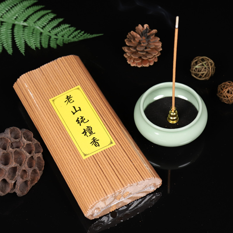 [Three Ceremony] Laoshan Sandalwood Buddha Incense Incense Household Worshiping Buddha Ceremony God Incense Guanyin Incense Factory Direct Sales