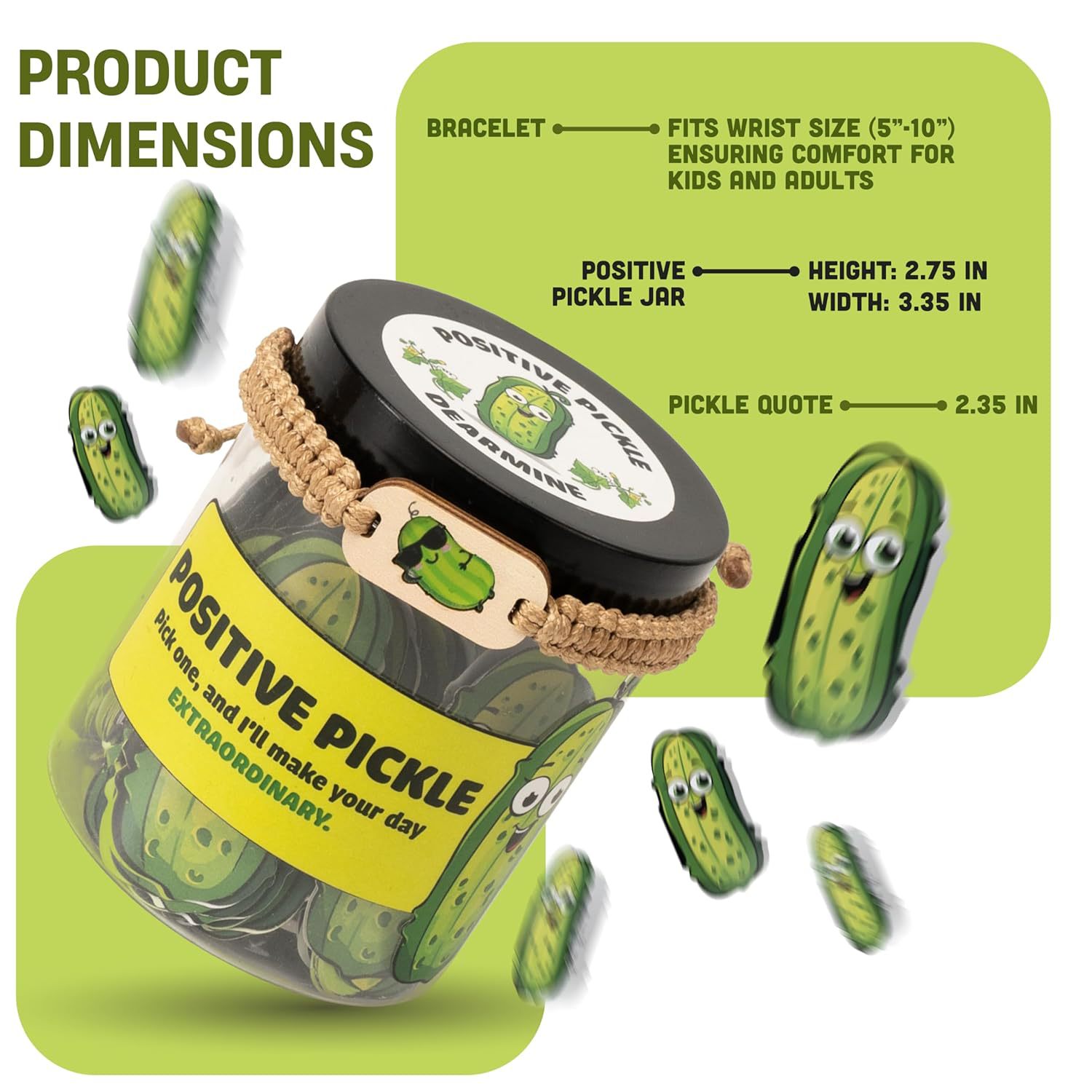 Cross-Border Positive Pickle Emotional Cards Positive Pickle Emotional Support Affirmation Cards