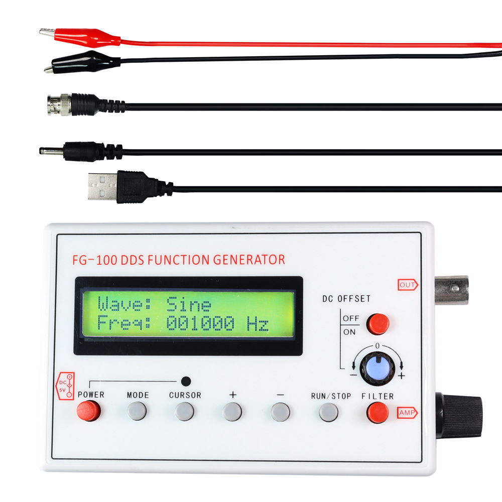 FG-100 1Гц-500КГц DDS функция генератора сигналов