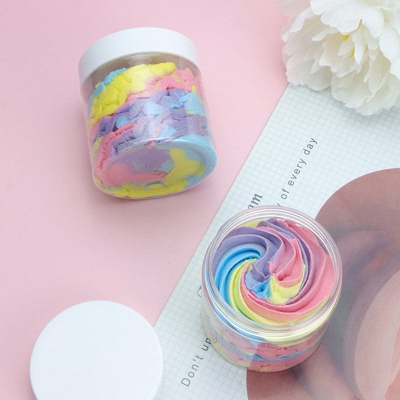 Cross-border Amazon Body Scrub Four-color Cream Soap Essential Oil Exfoliating Ice Cream Scrub Four-color Lahua Soap