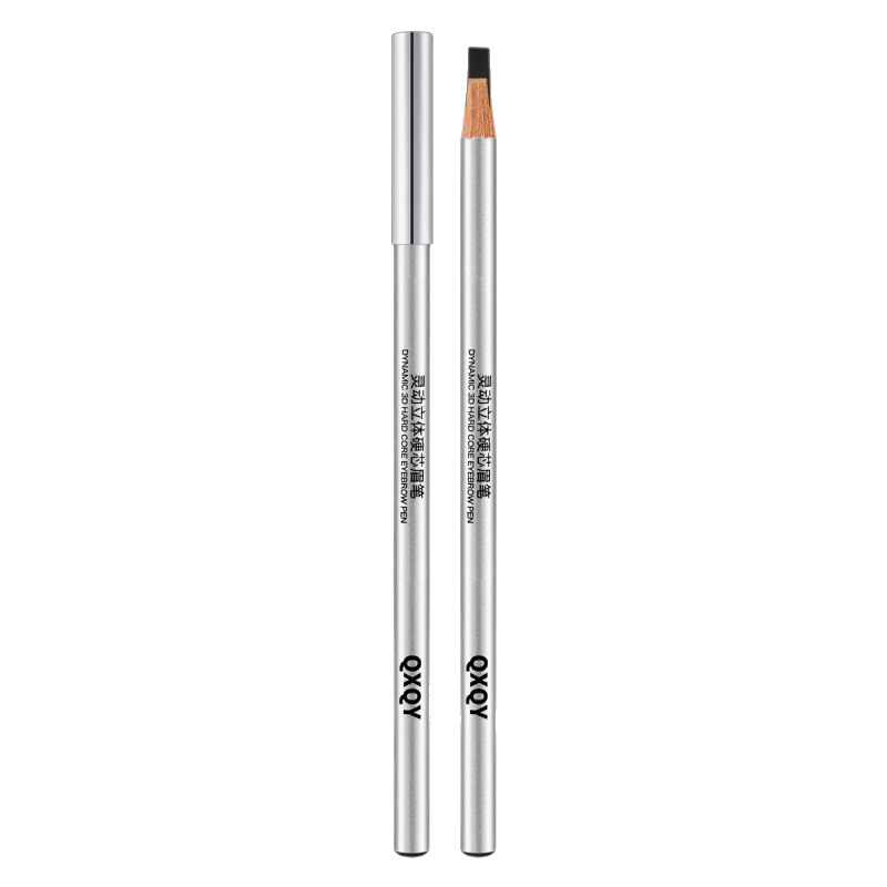 Qxqy Smart Stereo Hard-Core Eyebrow Pencil, Natural Color Development, Clear Roots, Wild Eyebrows Outline Eyebrow Shape, Long-Lasting Makeup, Can Be Sharpened