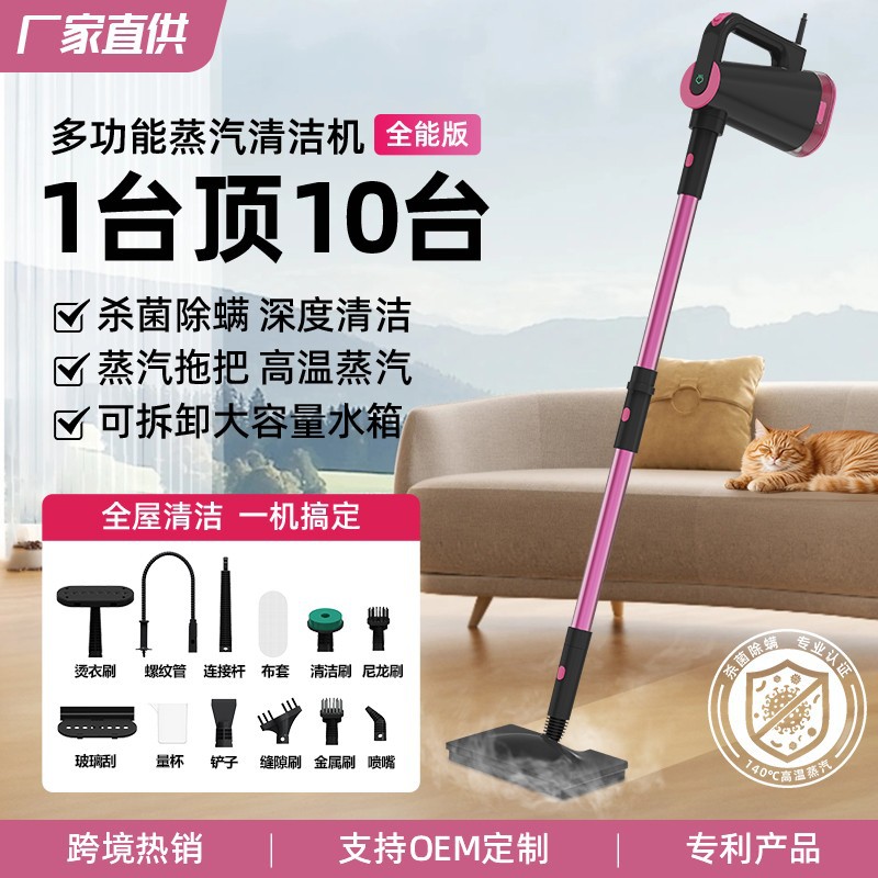 Manufacturer's New Multifunctional Sterilization and Mite Removal High Temperature Steam Cleaner Electric Steam Mop Steam Mop