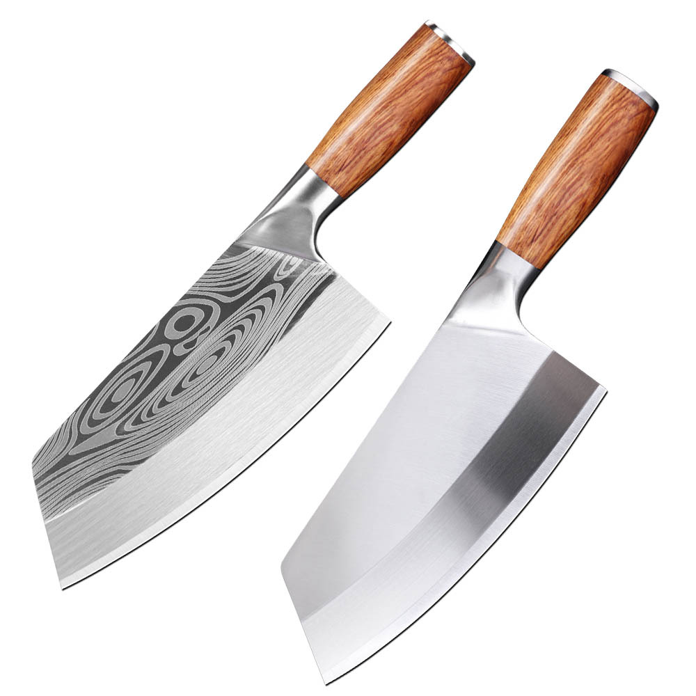 Cross-Border Damascus Pattern Chef's Knife Multi-Purpose Kitchen Knife Household Stainless Steel Meat Slicing Knife Women's Slicing Knife