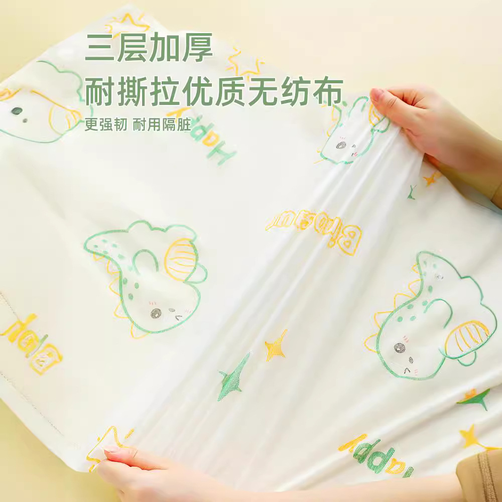 Disposable Bed Sheet Four-piece Cartoon Printing Hotel Business Travel Portable Bed Sheet Double Bed Supplies Homestay