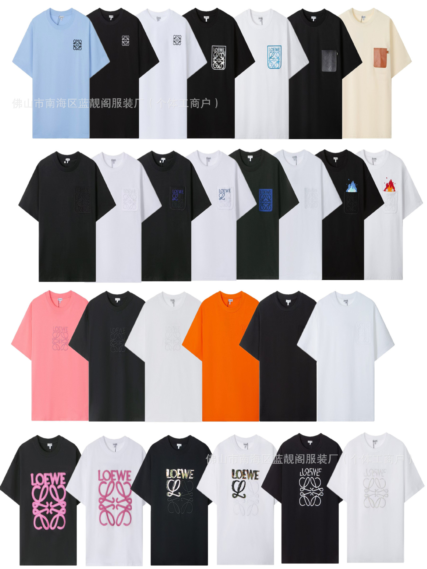 Высокая версия Luojia Loe Yi Wei Lei Zi такой же классический вышитый маленький ярлык свободная пуловер футболка с коротким рукавом для мужчин и женщин пары