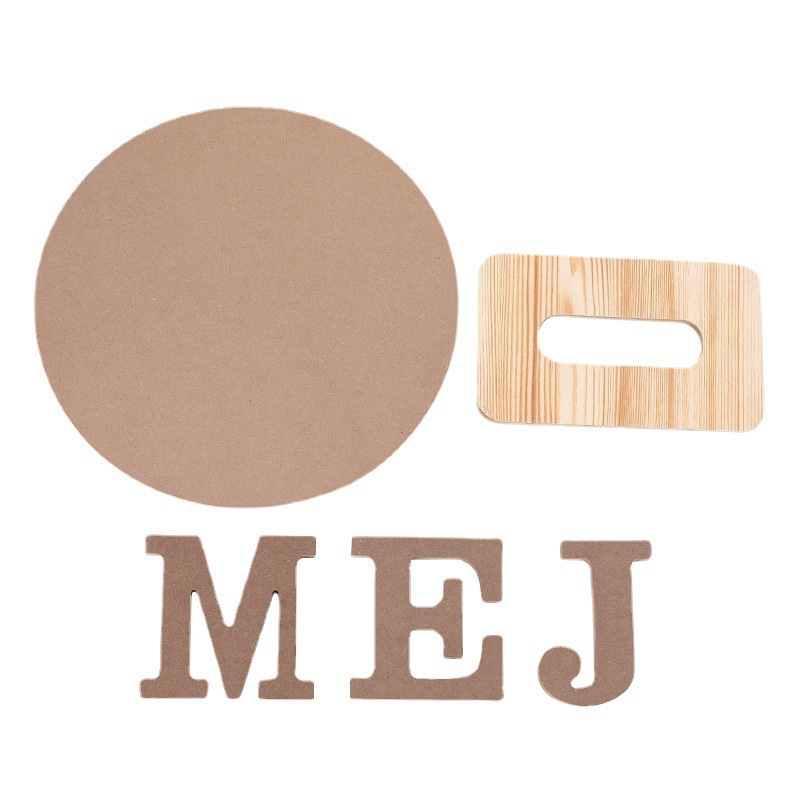 Free Shipping DIY Carving Production Round Wood Chips Square Wood Chips Creative Hand Painting Wooden Board Pyrography Poplar Wood Layer Round Wooden Board