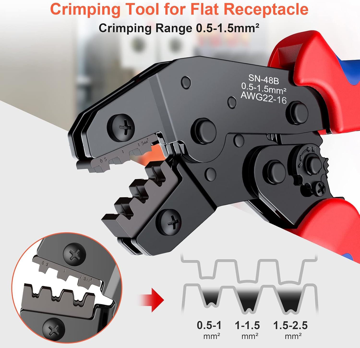 Crimping Tool Flat Connector, Crimping Tool Flat Connector Sleeve Set Pr