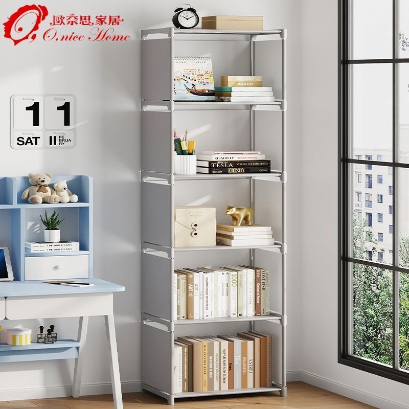Simple Bookshelf Floor Storage Rack Student Desk Bookcase Children's Desktop Small Bookshelf Storage Rack Simple Modern