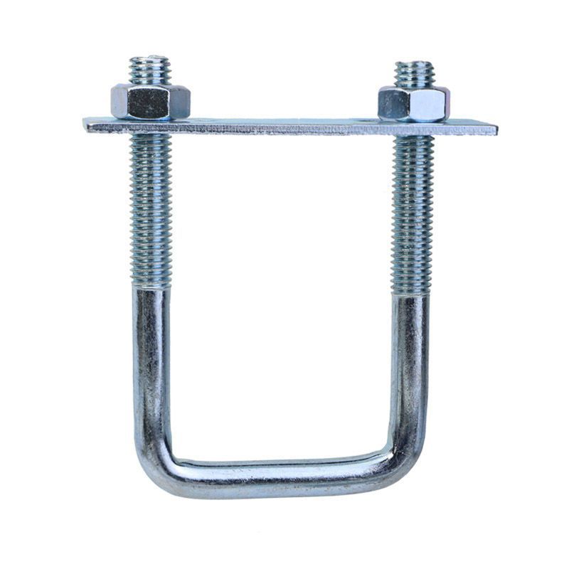 Ultra-Low Price M10 Full Set of Fixed Card National Standard Square Buckle Pipe Hoop Galvanized U-Shaped Square Screw Rod Grape Pole
