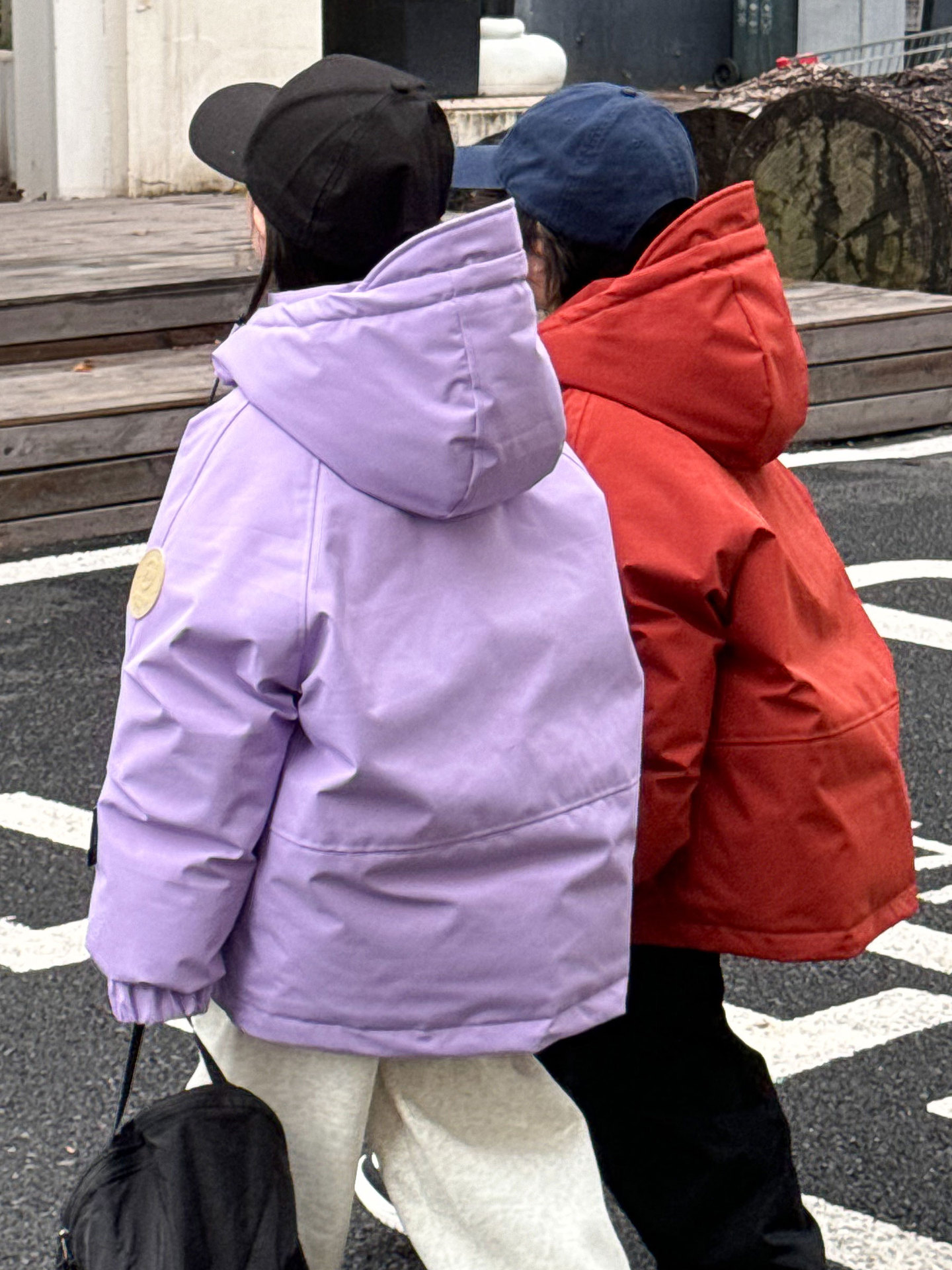 Children's Work Down Jacket Korean Style New Boys' and Girls' Middle and Big Children's Winter White Duck Down Hooded Warm Jacket Fashionable