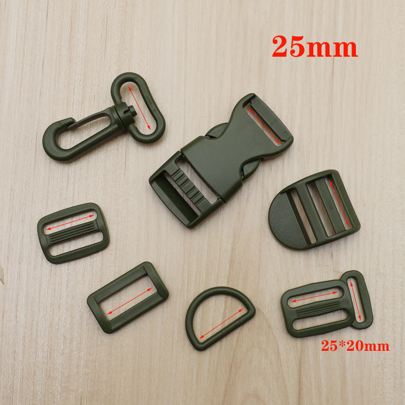 M014-25 plastic D-ring buckle semicircular buckle D-shaped buckle buckle luggage buckle back buckle with color buckle in stock 25mm