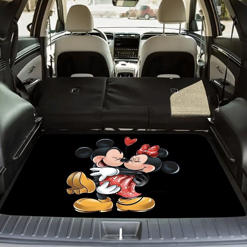 Anime Cute Hello Kitty Car Trunk Mat Four Seasons Universal Suede Non-slip Dirt-resistant Wear-resistant Car Mat