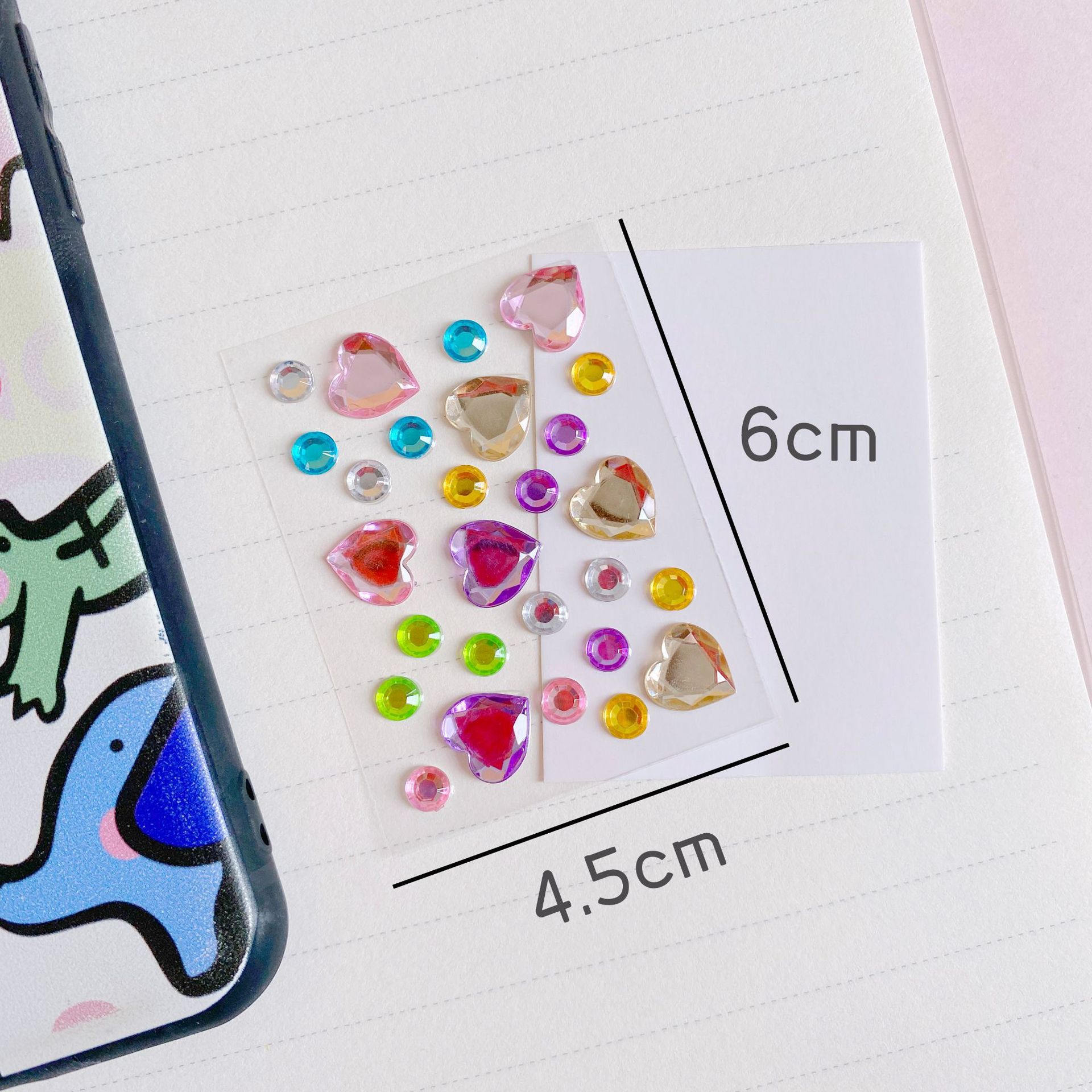 Mini Gem Sticker Children Princess Cartoon Diamond Acrylic Plum Blossom Round Love diy Bonus Sticker Wholesale