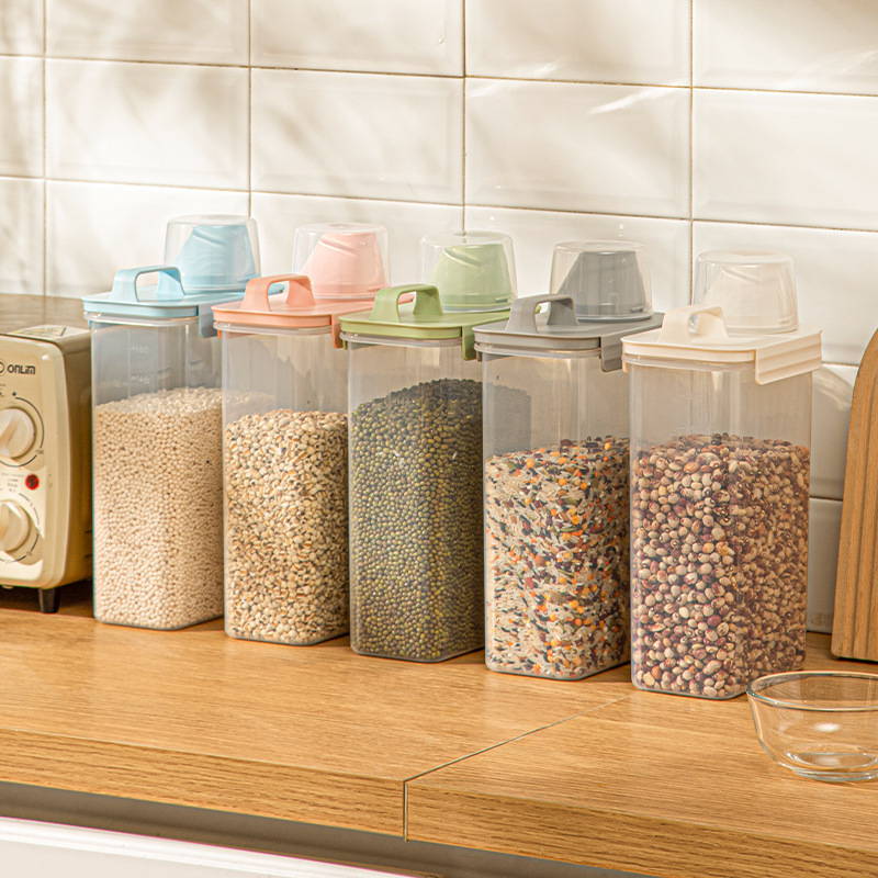 Kitchen Insect-Proof and Moisture-Proof Sealed Tank Storage Box Rice Grain Storage Box Pet Food Laundry Detergent Dispenser