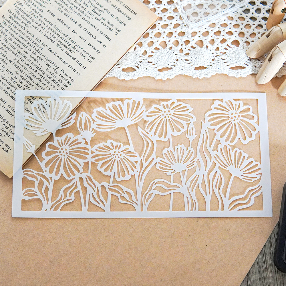 Flower stencil Cross-border Hot Selling DIY Painting Hollow Template suit Wall Painting Spray Masking Decorative Template