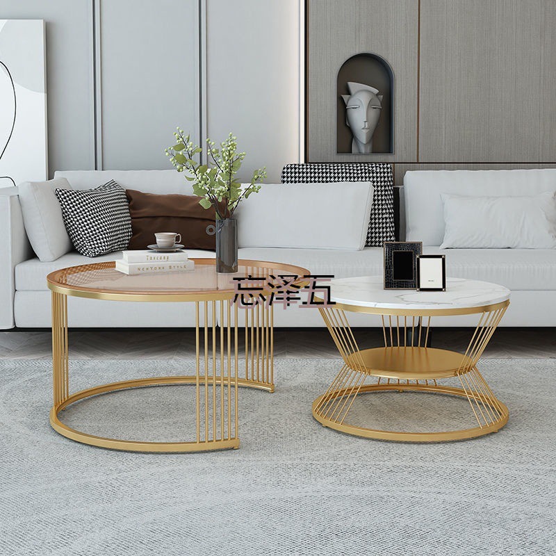 Кофейный столик ПКGS Легкая роскошь Круглый столик для маленькой квартиры