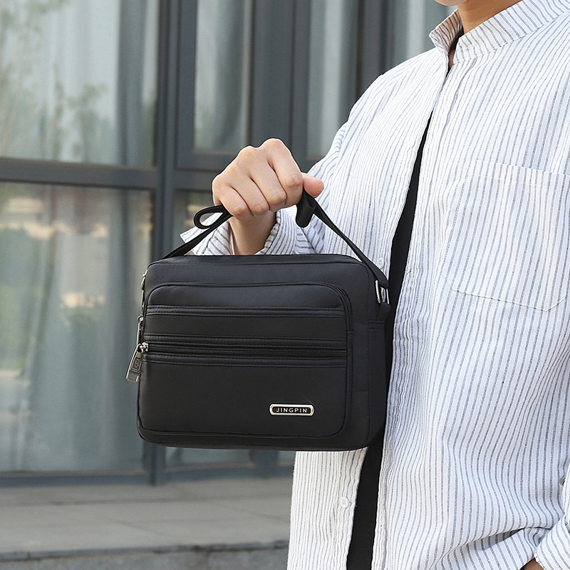 New Casual Shoulder Bag Business Money Collection Crossbody Bag Men and Women Multi-layer Cash register Bag Casual Large Capacity Travel Bag