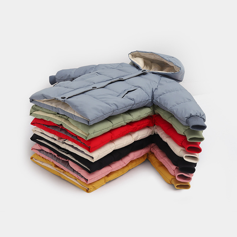 2023 New Children's Cotton-Padded Jackets, Mid-Length for Boys, Winter Korean-Style Cotton Coats for Girls, Thickened Clothing for Babies