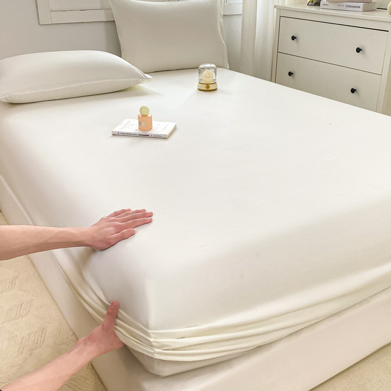 Solid color candy color wash cotton bed hat mattress dust cover hotel mattress protection cover foreign trade cross-border a generation of hair