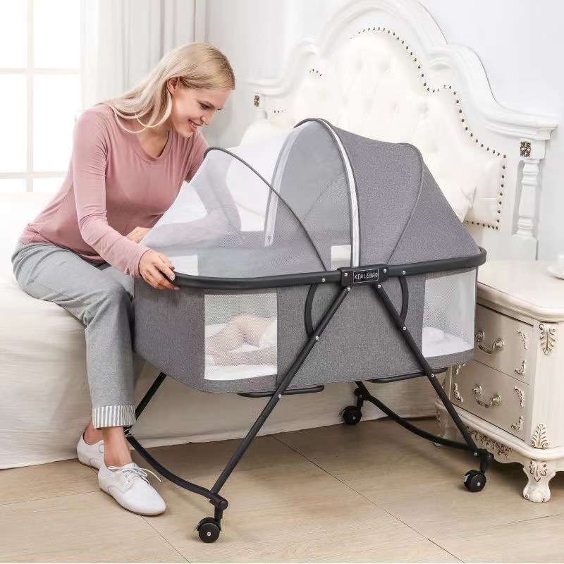 Wholesale baby bed portable foldable cradle bedside bed mobile baby bed sleeping basket BB bed newborn bed