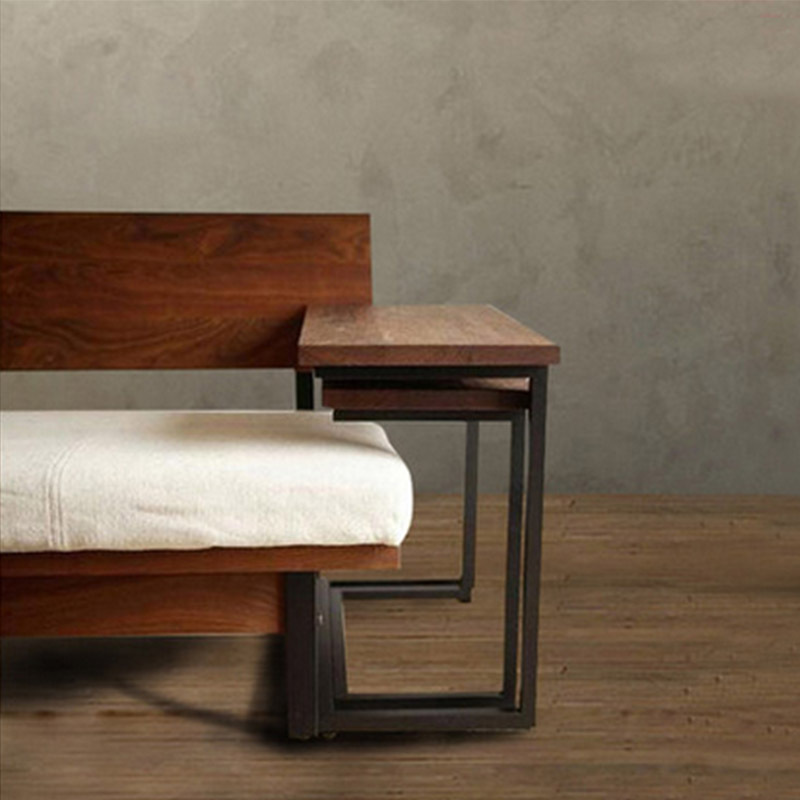 Foshan Sofa Combination Office Studio American Retro Old Iron Sofa Chair Solid Wood Industrial Style Sofa