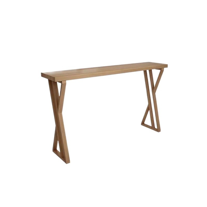 Solid Wood Bar Table, Leisure Table, Wall-Mounted Long Table, Home High Table, Window Bar Table, Milk Tea Shop Table and Chair Combination