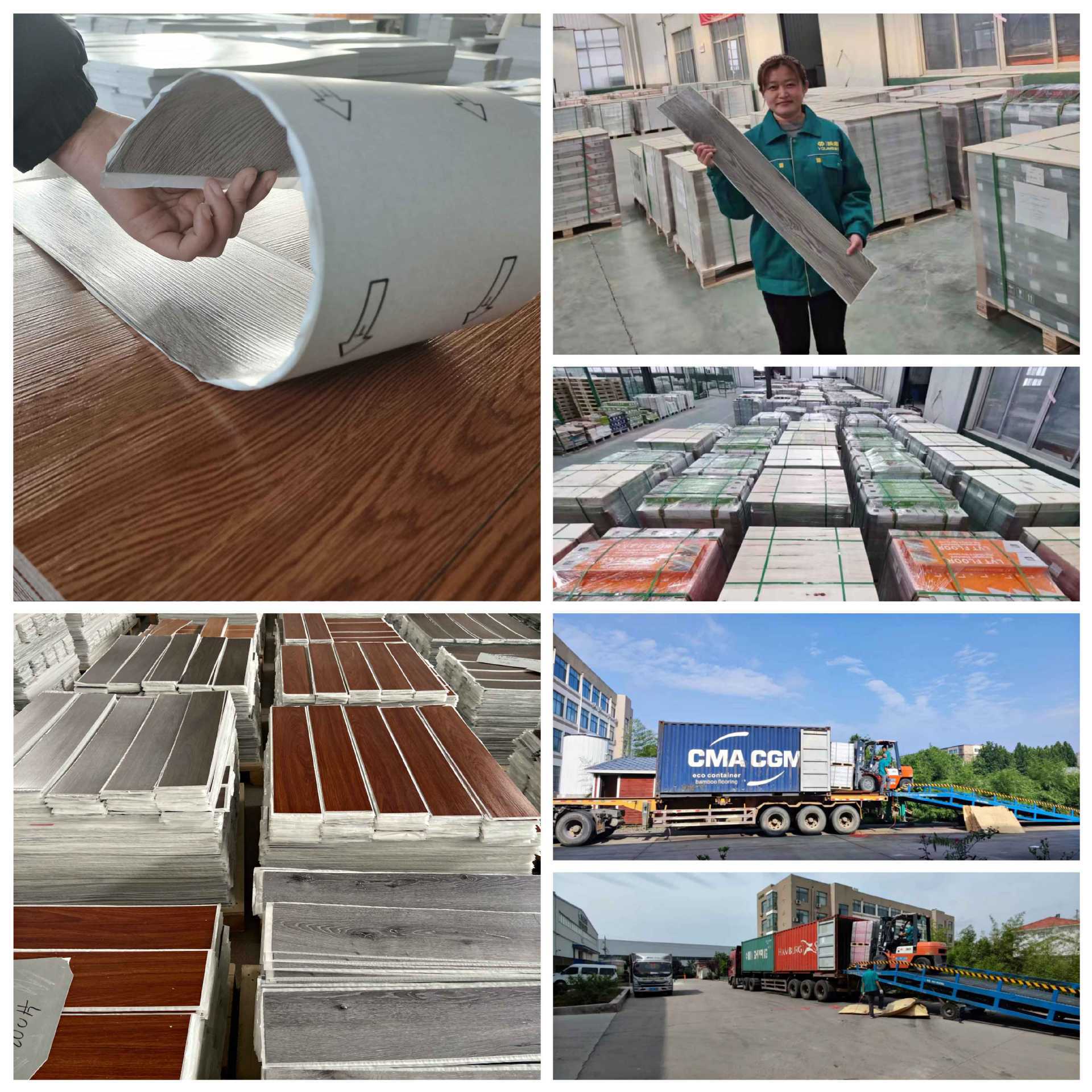 PVC Floor Imitation Tile Household Wear-resistant Thickened Anti-cement Floor Directly Lay Stone Plastic Floor Self-adhesive Floor Sticker