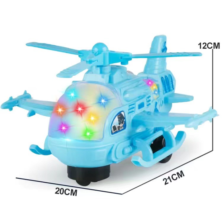 Children's Electric Universal Aircraft Fighter Light and Sound Effects Aircraft Model Helicopter Baby Boy Street Stall Toy