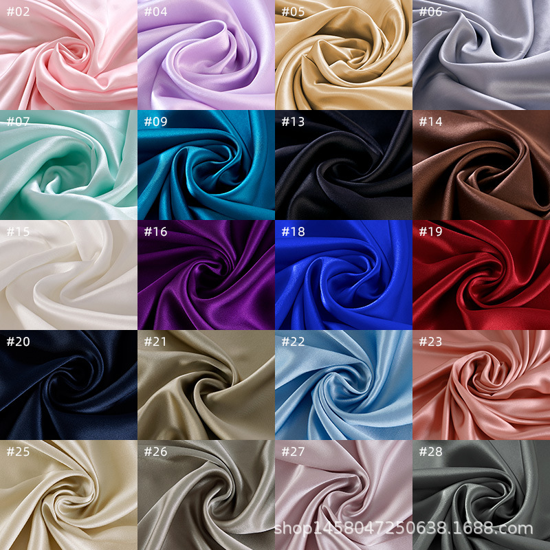 114 см ширина, 19 мм тяжелая шелковая креп-сатиновая ткань, для одежды и постельного белья, оптовая продажа