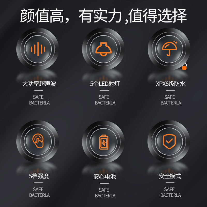 Cross-Border Portable Electric Tooth Cleaner, Oral Cleaning Ultrasonic Tooth Cleaner, Household Dental Calculus Removal Device